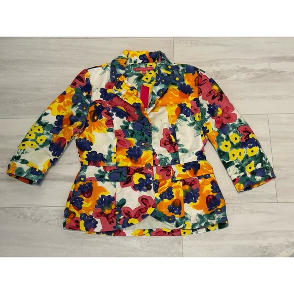 Beautiful Walter By Walter Baker Floral Jacket 3/4 Sleeve, Pockets, Size 10 NWT - Picture 6 of 12